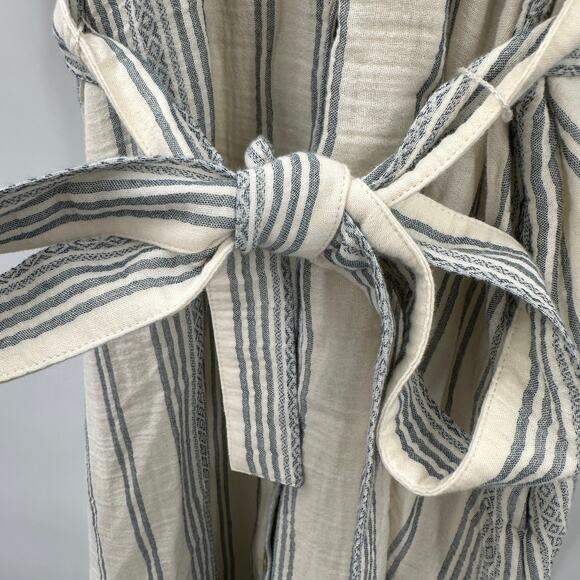 FAHERTY NWT Dream Cotton Gauze Carmel Dress in Cream Tidal Wave // S - Picture 8 of 16